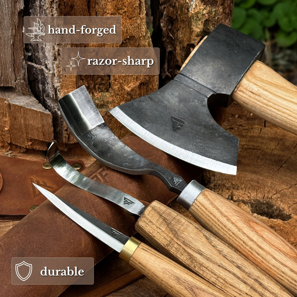 4-Piece Spoon Carving Tool Set